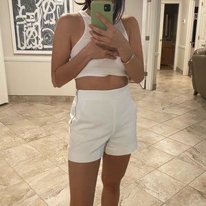 Zara White Dress Shorts